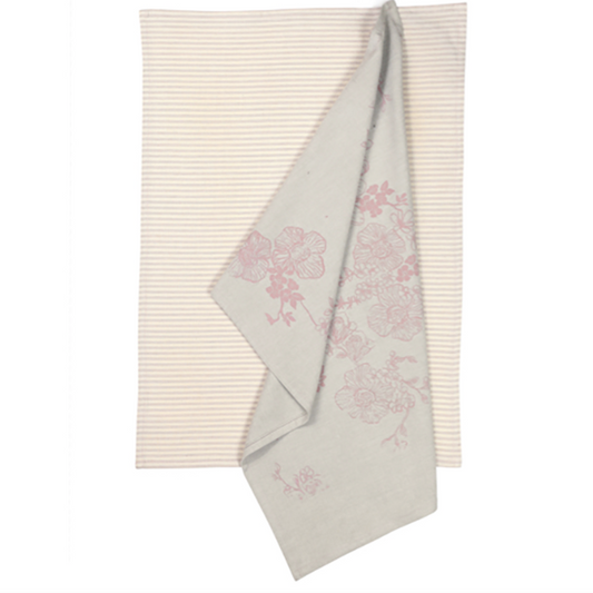 Rose garden tea towel set