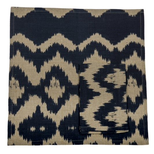 Ikat napkins navy - set of four